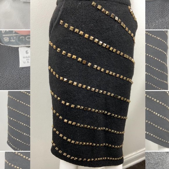ALEXANDER MCQUEEN MCQ STUDDED SKIRT S 4 - Picture 2 of 6